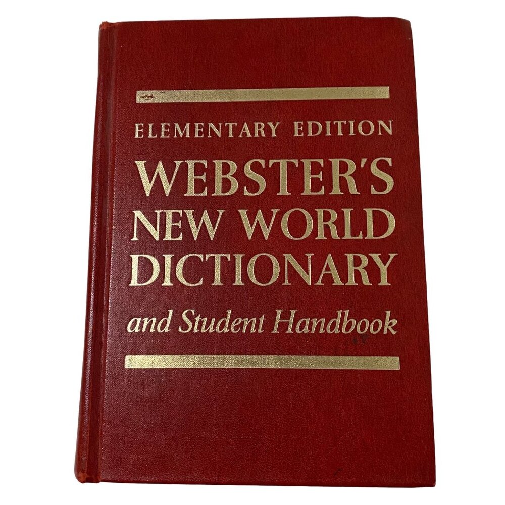 Websters New World Dictionary and Student‎ Handbook Hardcover Vintage 60s